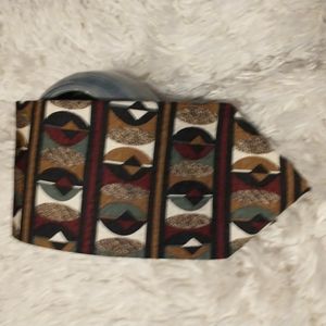 Oscar de la Renta silk geometric multi-colored necktie -made in USA